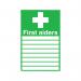 Safety Sign First Aiders 300x200mm PVC FA01926R SR11148