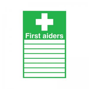 Unbranded Safety Sign First Aiders 300X200Mm Pvc FA01926R SR11148