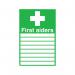 Safety Sign First Aiders 300x200mm PVC FA01926R SR11148