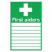 Safety Sign First Aiders 300x200mm PVC FA01926R SR11148