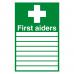 Safety Sign First Aiders 300x200mm PVC FA01926R