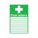 Safety Sign First Aiders Self-Adhesive 300x200mm FA01926S SR11149