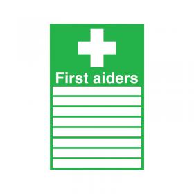 Safety Sign First Aiders Self-Adhesive 300x200mm FA01926S SR11149