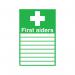 Safety Sign First Aiders Self-Adhesive 300x200mm FA01926S SR11149