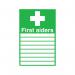 Safety Sign First Aiders Self-Adhesive 300x200mm FA01926S SR11149