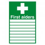 Safety Sign First Aiders Self-Adhesive 300x200mm FA01926S SR11149