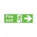 Safety Sign Niteglo Fire Exit Running Man Arrow Right 150x450mm PVC FX04411M SR11150