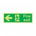 Safety Sign Niteglo Fire Exit Running Man Arrow Left 150x450mm PVC FX04311M SR11152