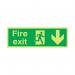 Safety Sign Niteglo Fire Exit Running Man Arrow Down 150x450mm PVC FX04211M SR11153