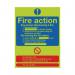 Safety Sign Niteglo Fire Action 300x250mm PVC FR03527M SR11155