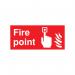 Safety Sign Fire Point 100x200mm Self-Adhesive FR07903S SR11164