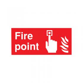 Safety Sign Fire Point 100x200mm Self-Adhesive FR07903S SR11164