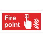 Safety Sign Fire Point 100x200mm Self-Adhesive FR07903S SR11164