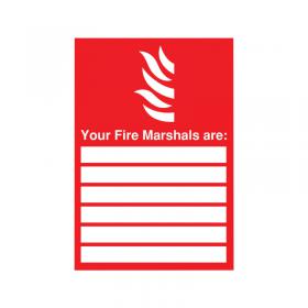 Safety Sign Your Fire Marshals A4 PVC FR09850R SR11172