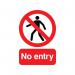 Warning Sign No Entry Self-Adhesive A5 ML01751S SR11190