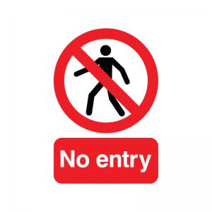 Signs and Labels Warning Sign No Entry Self-Adhesive A5 ML01751S