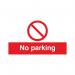 Safety Sign No Parking 300x500mm PVC ML01929R SR11191