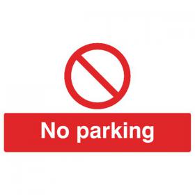 Safety Sign No Parking 300x500mm PVC ML01929R SR11191