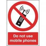 Safety Sign Do Not Use Mobile Phones PVC A5 PH01051R SR11192