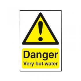 Safety Sign Danger Very Hot Water 75x50mm Self-Adhesive HA17343S SR11195