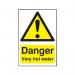 Safety Sign Danger Very Hot Water 75x50mm Self-Adhesive HA17343S SR11195