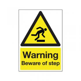 Safety Sign Warning Beware of Step A5 PVC HA21451R SR11198