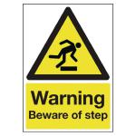 Safety Sign Warning Beware of Step PVC A5 HA21451R SR11198