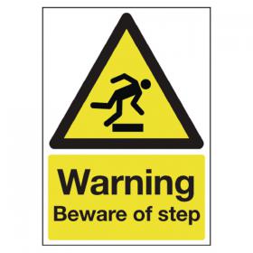 Safety Sign Warning Beware of Step A5 PVC HA21451R
