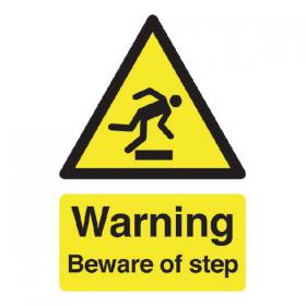 Safety Sign Warning Beware of Step A5 Self-Adhesive HA21451S SR11199