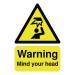Safety Sign Warning Mind Your Head A5 Self-Adhesive HA25551S