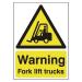 Safety Sign Warning Fork Lift Trucks A5 Self-Adhesive HA23851S