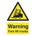 Safety Sign Warning Fork Lift Trucks A5 PVC HA23851R