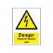 Safety Sign Danger Electric Shock Risk PVC A5 HA10751R SR11210