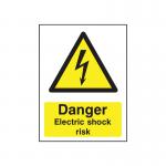 Safety Sign Danger Electric Shock Risk PVC A5 HA10751R SR11210