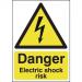 Safety Sign Danger Electric Shock Risk A5 PVC HA10751R