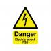 Safety Sign Danger Electric Shock Risk A5 Self-Adhesive HA10751S SR11211