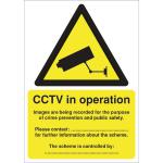 Warning Sign Data Protection Act Compliant CCTV in Operation PVC A5 DPACCTVR SR11218