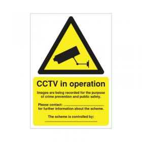 Warning Sign Data Protection Act Compliant Self-Adhesive Sign A5 DPACCTVS SR11219