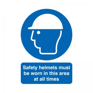 Signs and Labels Safety Sign Safety Helmets Must Be Worn PVC A4