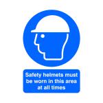 Safety Sign Safety Helmets Must be Worn A4 PVC MA04650R SR11230