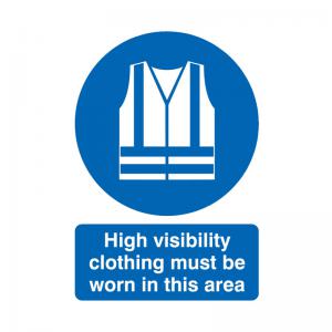 Signs and Labels Safety Sign High Visibility Clothing Must Be Worn A4