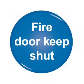 Domed Sign Fire Door Keep Shut Symbol 60mm RDS9 SR11245