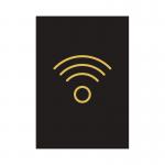 Wireless Sign Rigid Plastic 105x150mm BlackGold Y6698721 SR21440