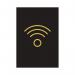 Wireless Sign Rigid Plastic 105x150mm BlackGold Y6698721 SR21440