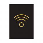 Wireless Sign Rigid Plastic 105x150mm BlackGold Y6698721 SR21440