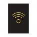 Wireless Sign Rigid Plastic 105x150mm BlackGold Y6698721 SR21440