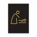 Baby Changing Sign Rigid Plastic 105x150mm BlackGold Y6698805 SR21444