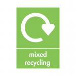 A5 Sign Self Adhesive Mixed Recycling (Pack of 5) Y7321005 SR21567