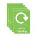 A5 Sign Self Adhesive Mixed Recycling (Pack of 5) Y7321005 SR21567