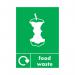 A5 Sign Self Adhesive Food Waste (Pack of 5) Y7321010 SR21572